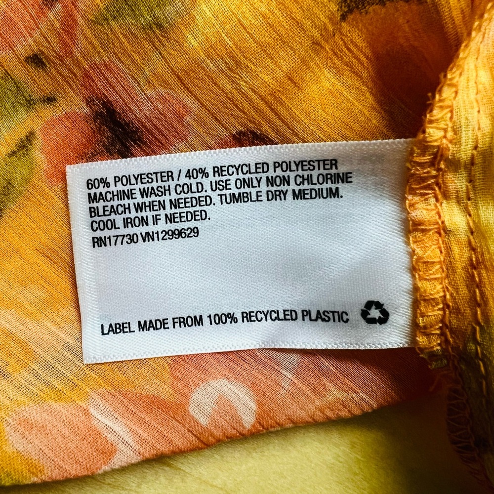 Wild Fable Floral Print Duster Sheer Festival Fairy 60s Swim Cover Whimsical XS - Picture 8 of 9